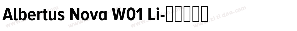 Albertus Nova W01 Li字体转换